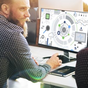 Information Technology Connection Graphics Concept